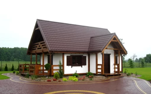 DOM BEZ POZWOLENIA DREWNIANY Z PODDASZEM CAS 102 „PISZ”_