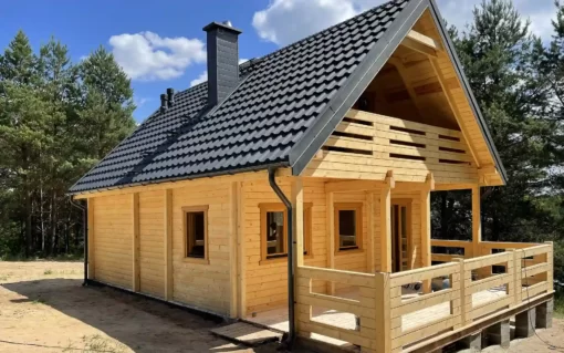 DOM Z DREWNA 84 M² Z DWOMA WEJŚCIAMI I TARASEM 18M² CAS 84 „KOŁOBRZEG” taras_