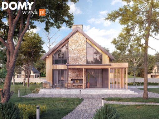 DOM SZKIELETOWY 111,38 M2 – DOMY W STYLU – WERANDA DR-S 01