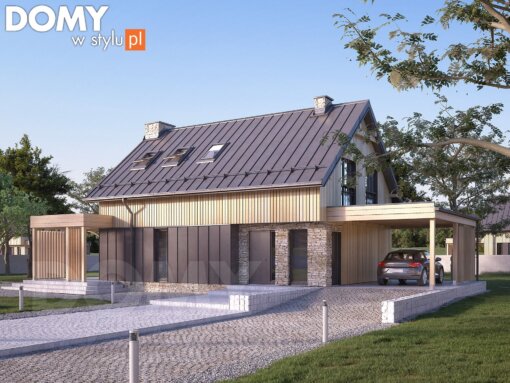 DOM SZKIELETOWY 111,38 M2 – DOMY W STYLU – WERANDA DR-S 02