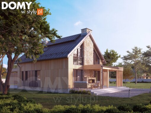 DOM SZKIELETOWY 111,38 M2 – DOMY W STYLU – WERANDA DR-S 05