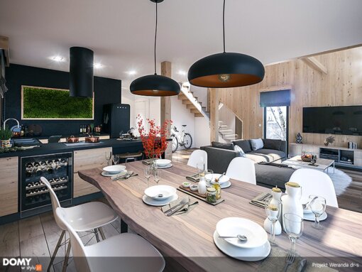 DOM SZKIELETOWY 111,38 M2 – DOMY W STYLU – WERANDA DR-S 06