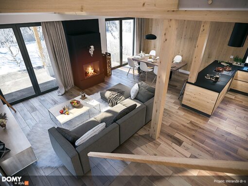 DOM SZKIELETOWY 111,38 M2 – DOMY W STYLU – WERANDA DR-S 07